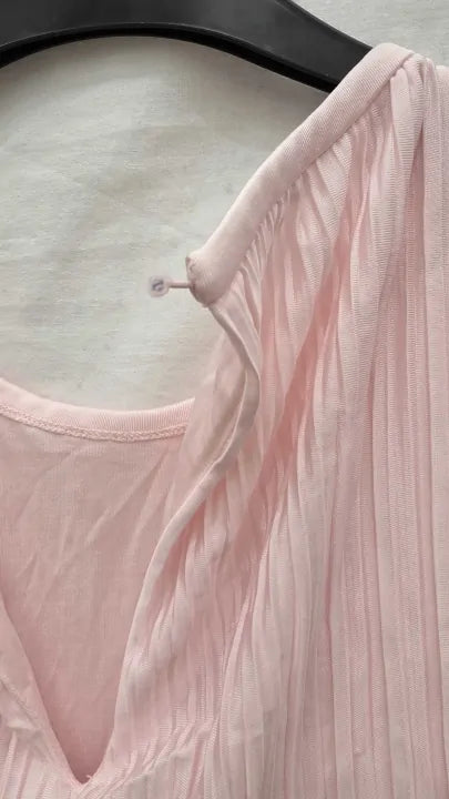 Boss - Pink Emanis Pleated Midi Dress Size: M