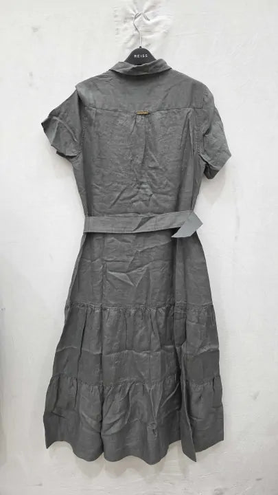 Heidi Klein - Lake Maggiore Short Sleeve Maxi Shirt Dress Size: L