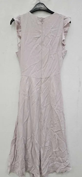 Reiss - Lilac Willow Tie Front Dress - Purple Size: Uk10