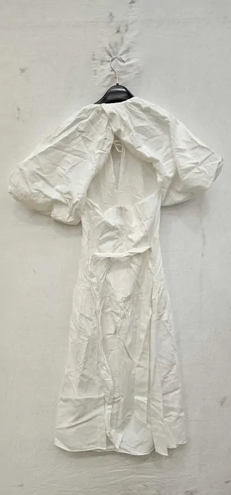 Reiss - White Alice Linen Blend Dress - White Size: Uk12