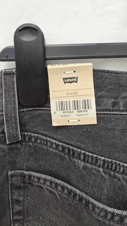 Levi's - Washed Black 501® Cropped Stretch Jeans Size: 26X28