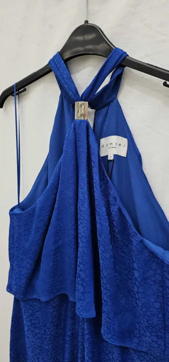 Phase Eight - Cobalt Karina Leopard Maxi Dress - Blue Size: Uk14