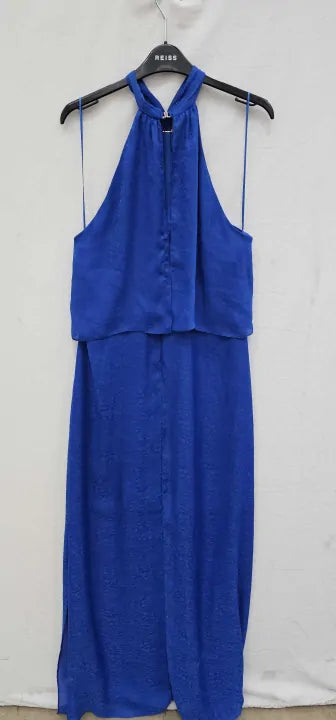 Phase Eight - Cobalt Karina Leopard Maxi Dress - Blue Size: Uk14