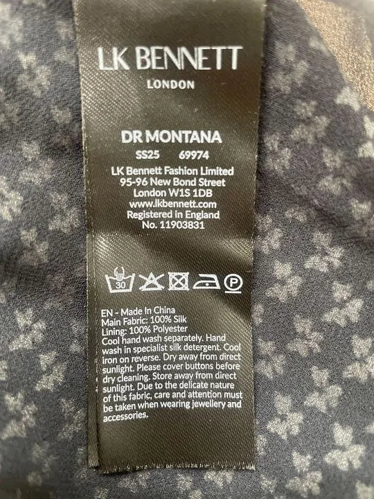 L K Bennett - Black/white Montana Dress Size: Uk 10