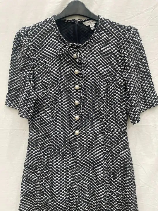 L K Bennett - Black/white Montana Dress Size: Uk 10
