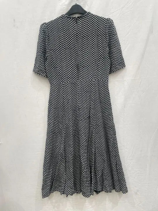 L K Bennett - Black/white Montana Dress Size: Uk 10