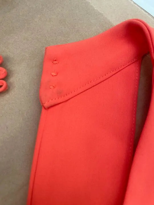 Mango - Orange Wrap Back Dress Size: Small