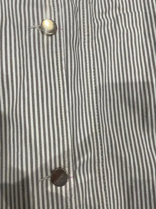 Sosandar - Ecru Stripe Denim Blazer Dress Size: Uk 10