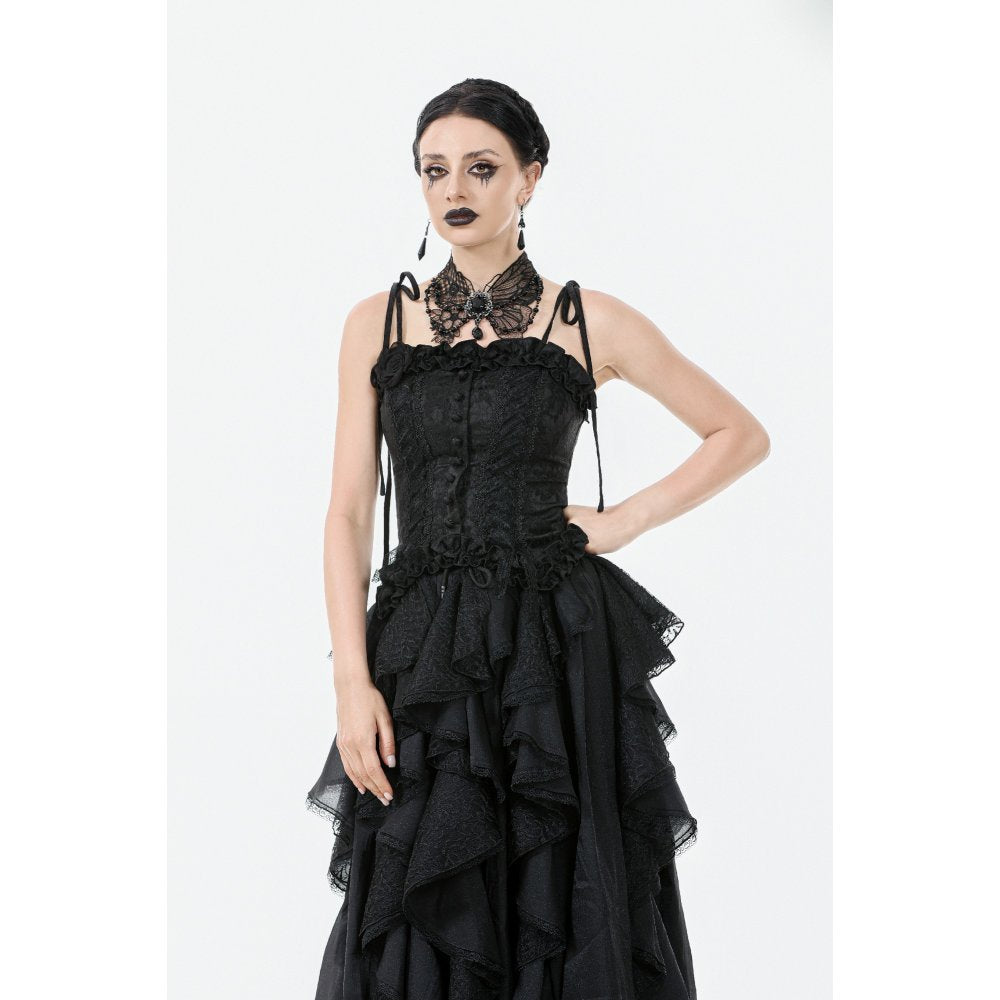 Dark in Love Lysandra Butterfly Lace Beaded Collar