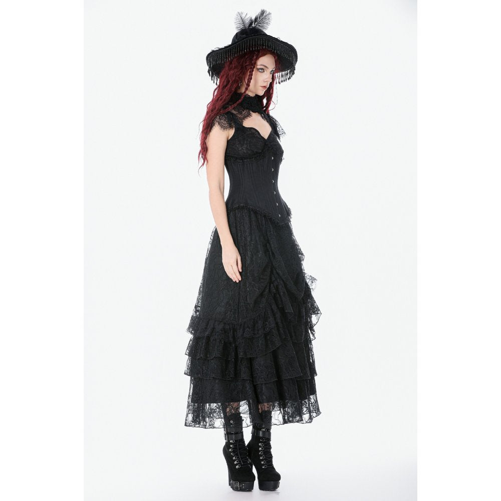 Dark in Love Talia Gothic Longline Metal Boned Corset