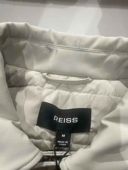 Reiss -M- Stone Elasticated Hem Harrington Jacket Size: Medium