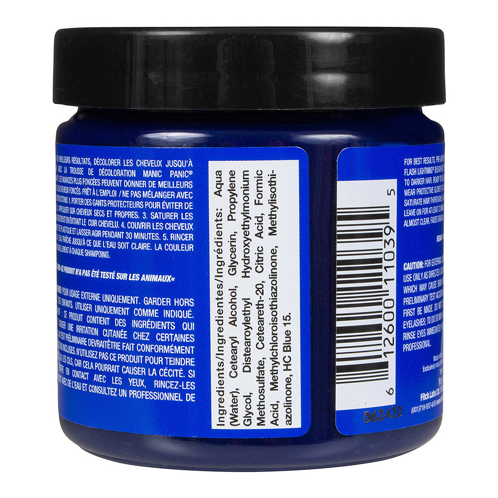 Manic Panic Rockabilly Blue Semi-Permanent Hair Dye - Vibrant Cobalt Blue Vegan