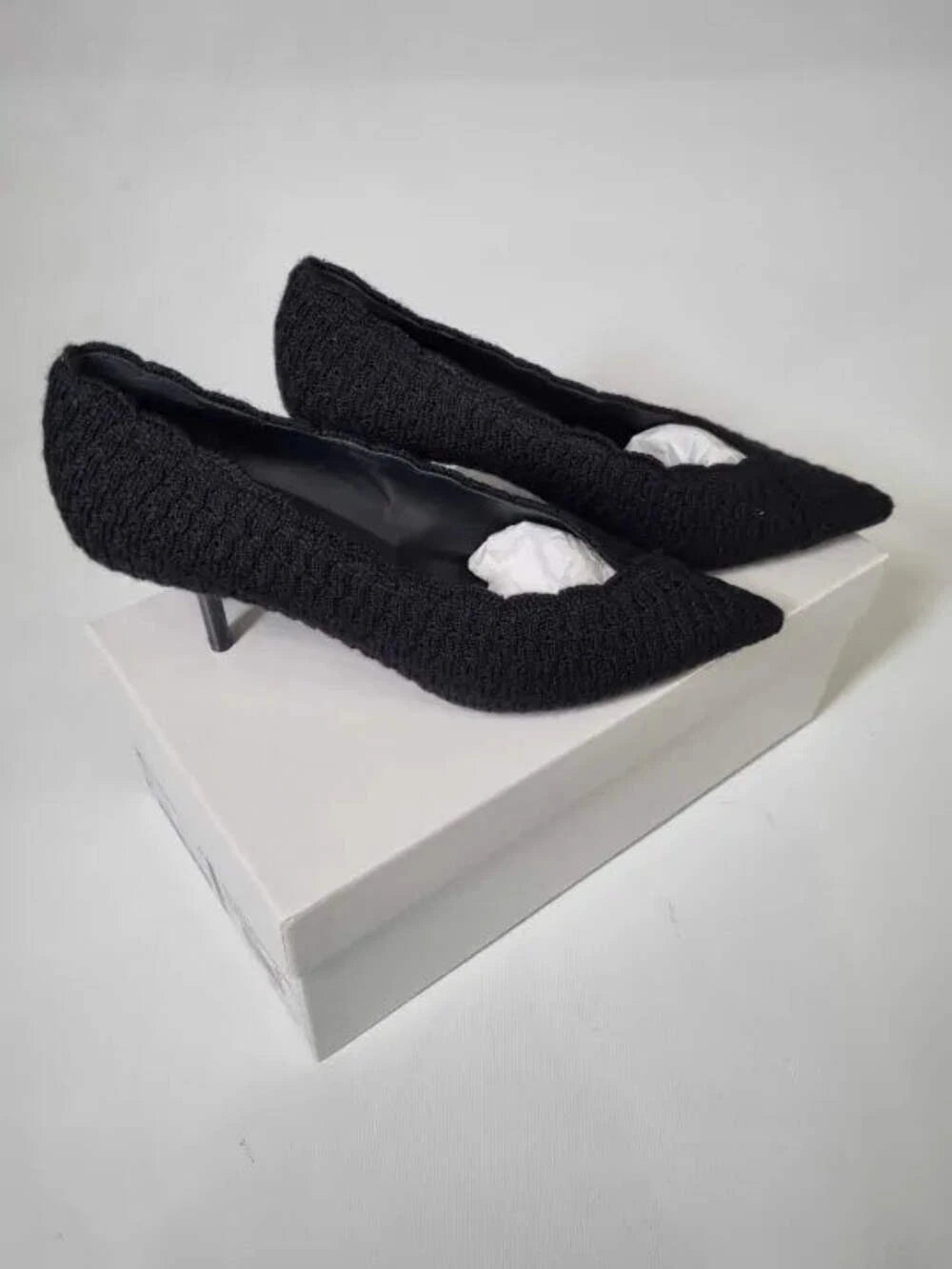 Emporio Armani-Black Pointed Heels Size: UK 7