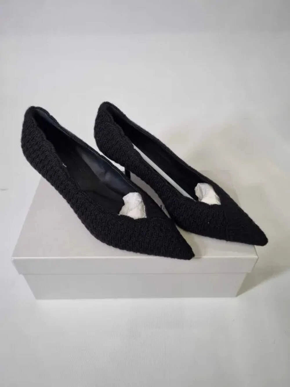 Emporio Armani-Black Pointed Heels Size: UK 7