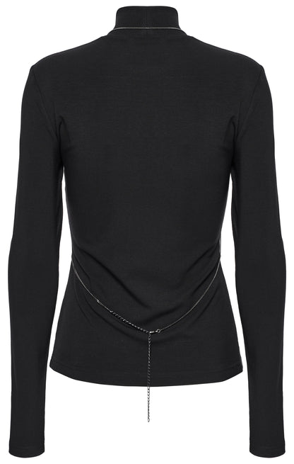 Punk Rave Morrigan Bat Chain Goth Top In Black