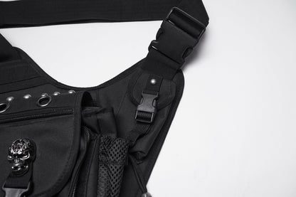 Punk Rave Techwear Skull Waist–Leg Bag