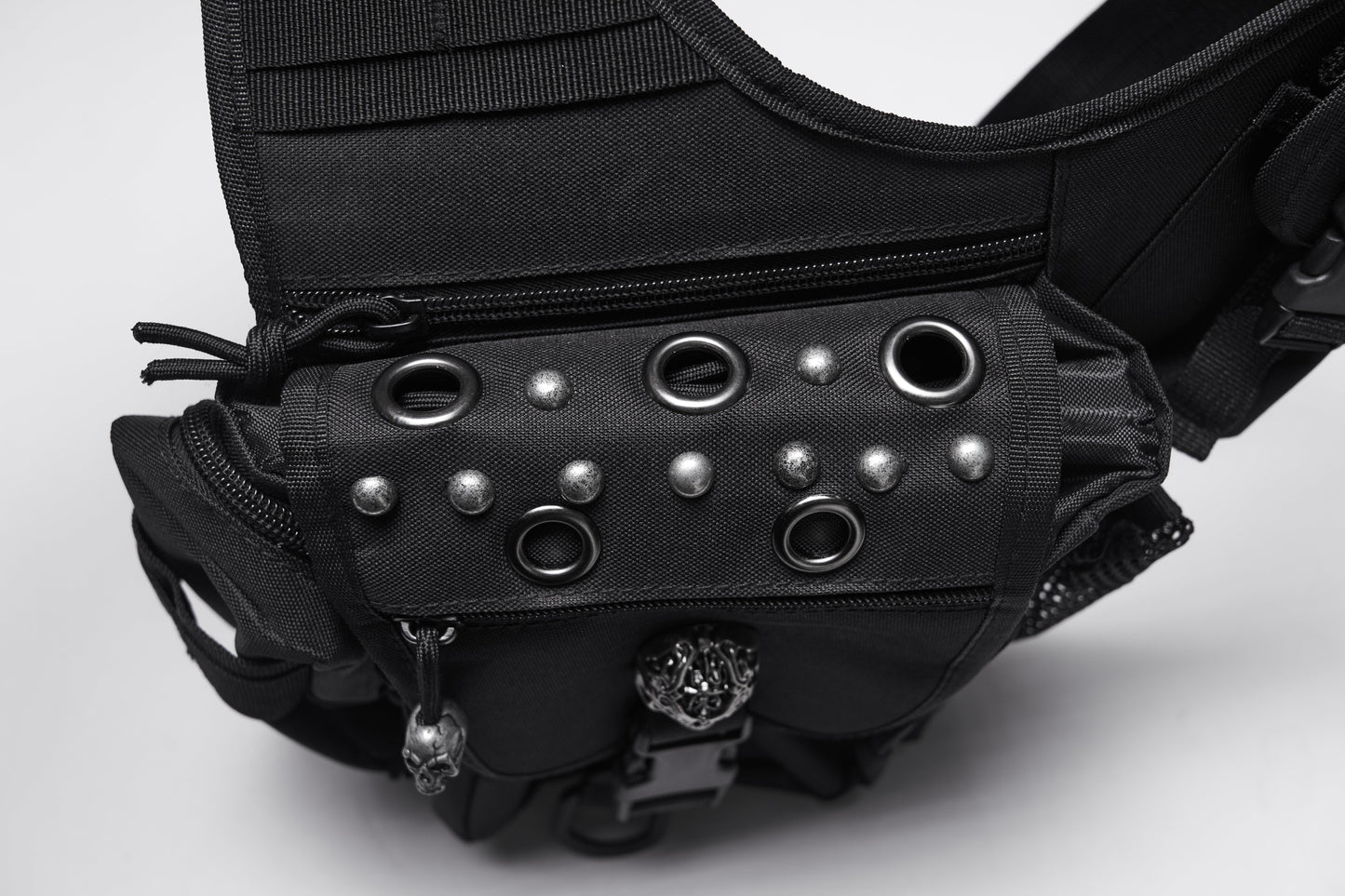 Punk Rave Techwear Skull Waist–Leg Bag