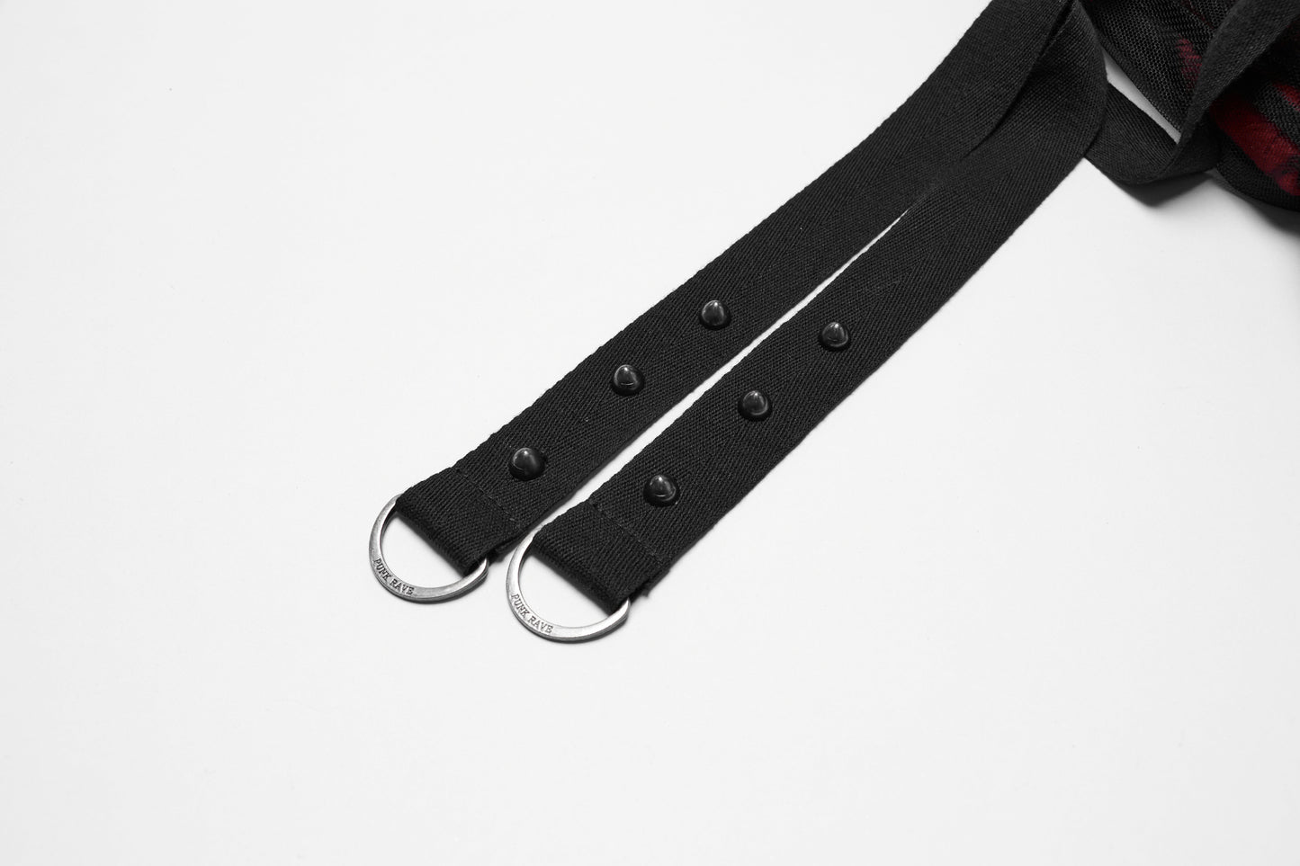 Punk Rave Morrigan Mesh Plaid High-Low Skirt