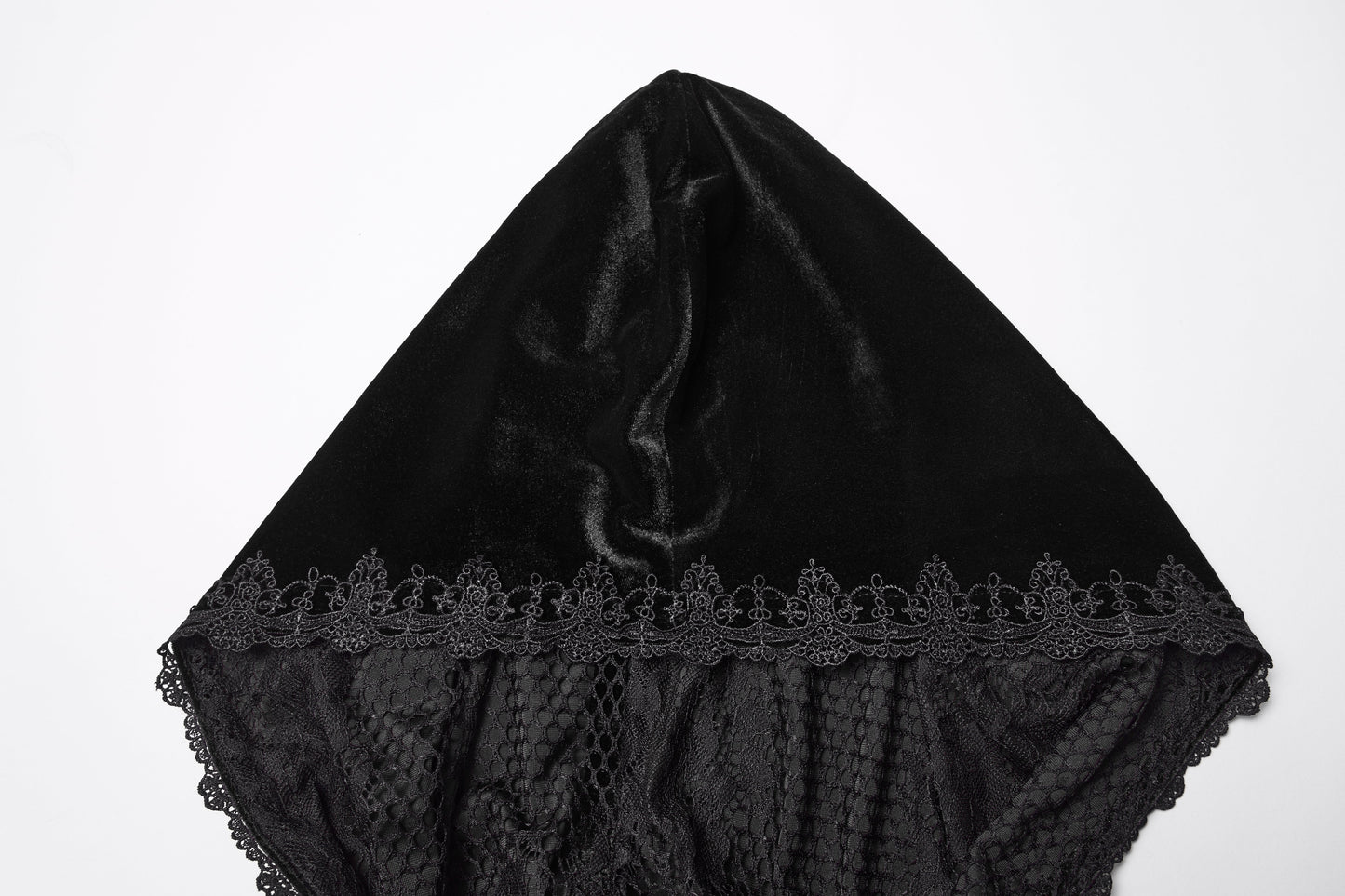 Punk Rave Goth Velvet Cloak – Black