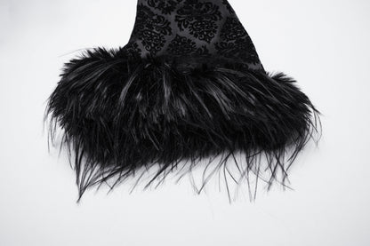 Punk Rave Morrigan Goth Gorgeous Jacquard Coat - Black