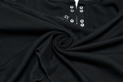 Punk Rave Clarabelle Wenchy Halterneck Distressed Look Top