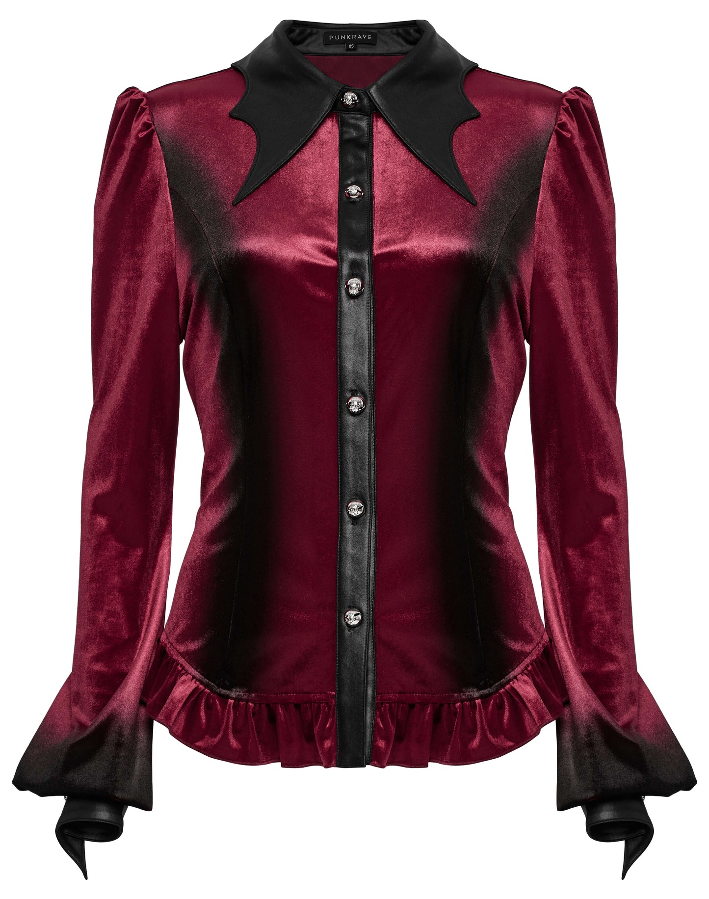 Punk Rave Fawn Gradient Printed Shirt in Red