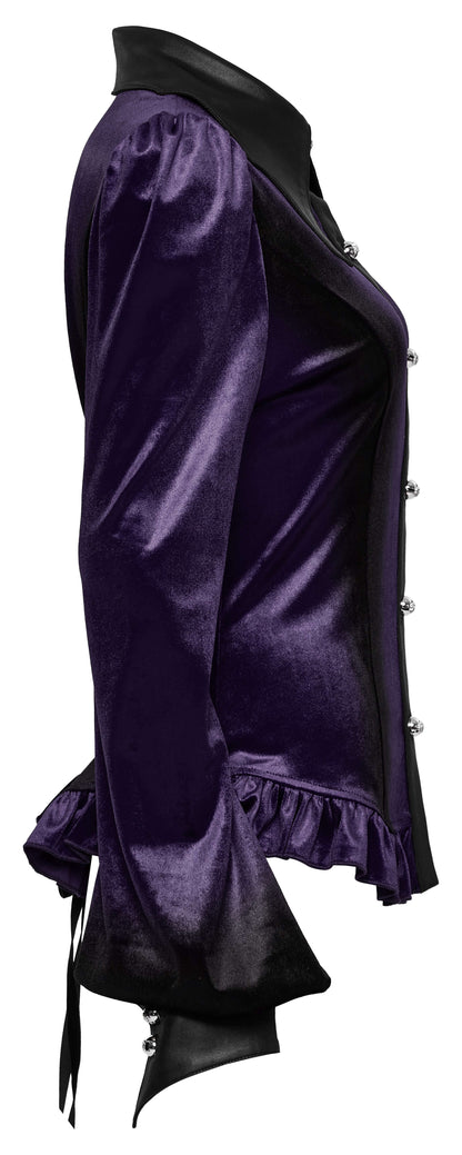 Punk Rave Fawn Gradient Printed Shirt in Violet