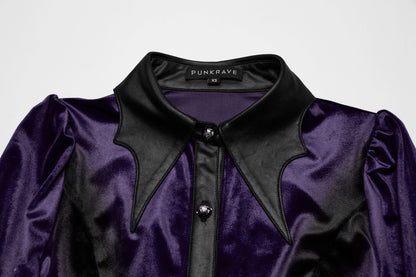 Punk Rave Fawn Gradient Printed Shirt in Violet