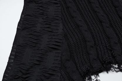 Punk Rave Anastasia Gothalyptic Knitted Fishtail Skirt with Lace Up Features