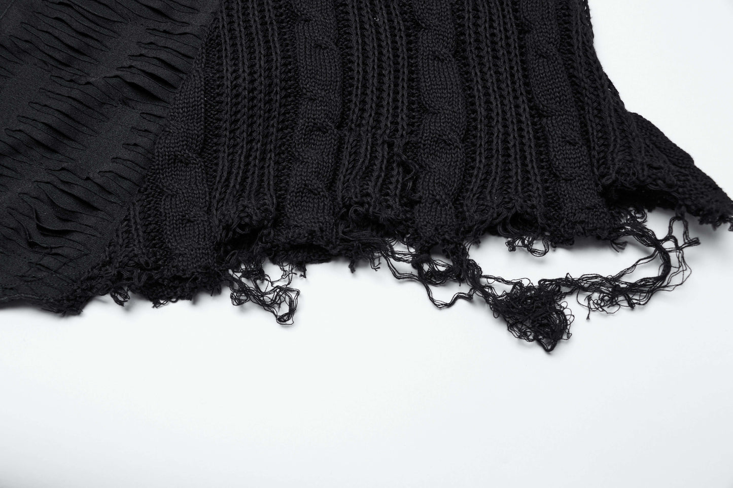 Punk Rave Anastasia Gothalyptic Knitted Fishtail Skirt with Lace Up Features