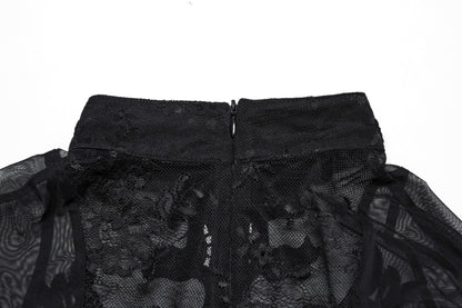 Punk Rave Gothic Applique Top