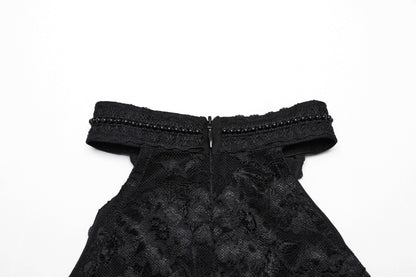 Punk Rave Kalliope Pleated Halter Neck Top