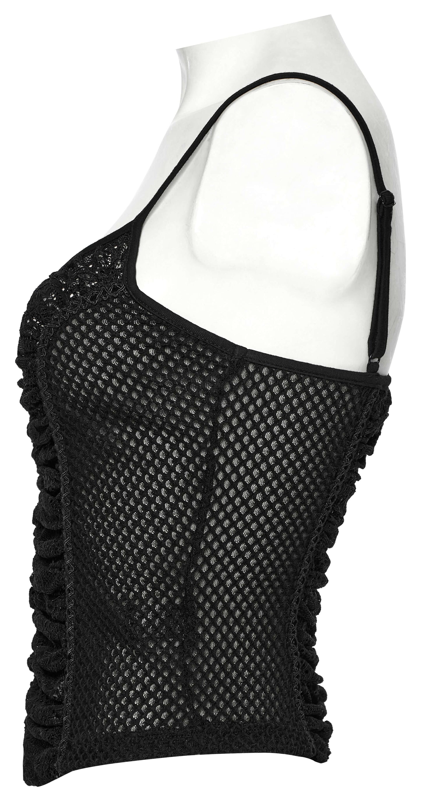 Punk Rave Zerah Fish Scale Mesh and Lace Camisole