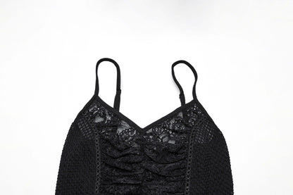 Punk Rave Zerah Fish Scale Mesh and Lace Camisole