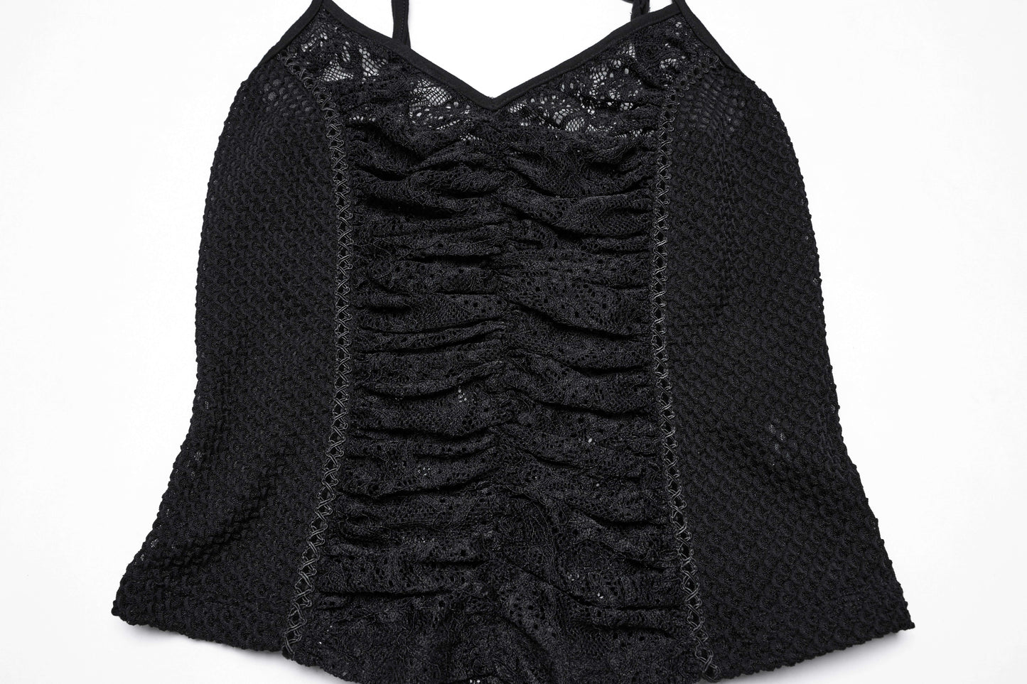 Punk Rave Zerah Fish Scale Mesh and Lace Camisole