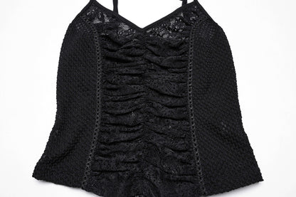 Punk Rave Zerah Fish Scale Mesh and Lace Camisole