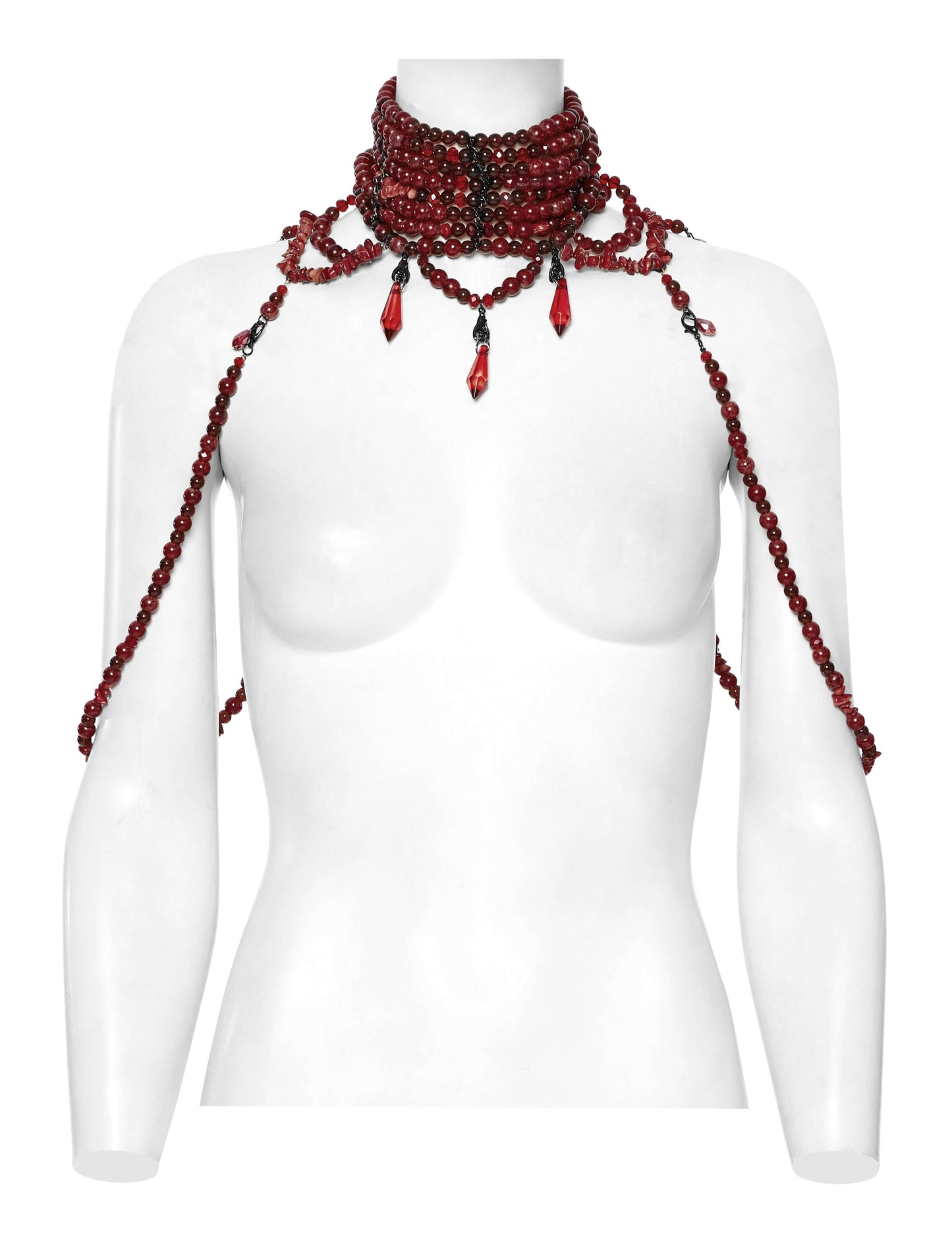 Punk Rave Dark Night Vampire Cloak in Red