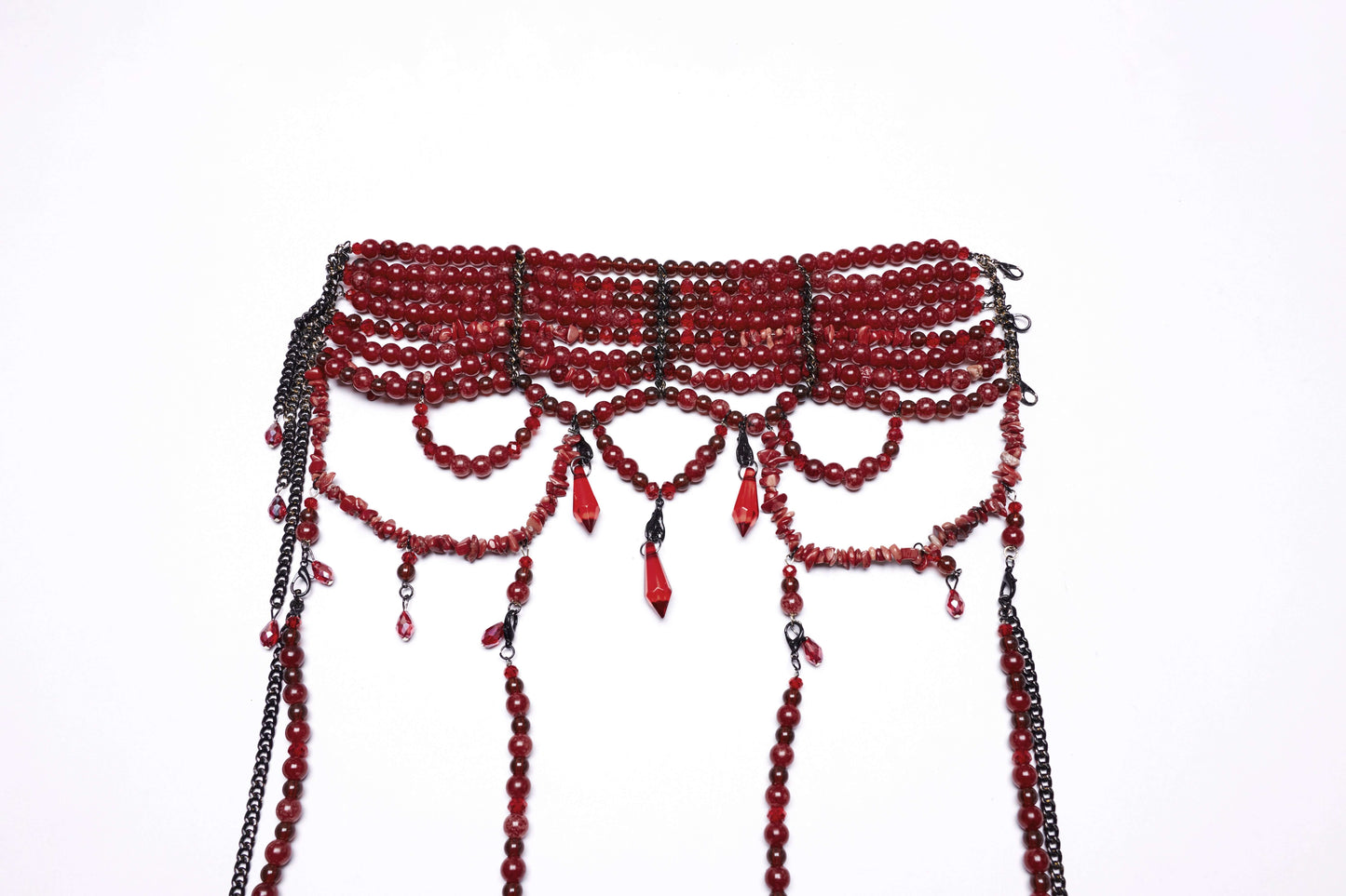 Punk Rave Dark Night Vampire Cloak in Red