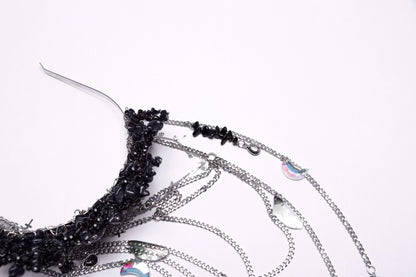 Punk Rave Effie Gorgeous Black Crystal Headband