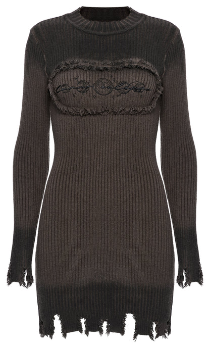 Punk Rave Lunar Eclipse Embroidered Dress