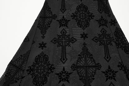 Punk Rave Seraphina Cross Flocking Flare Pants