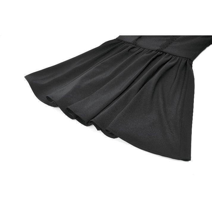 Dark in Love Gothic Lace Square-Neck Puff Sleeve Dress