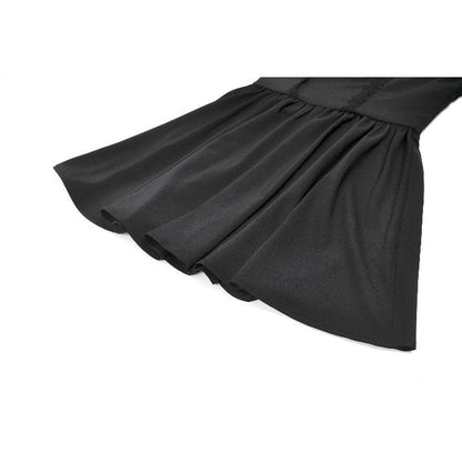 Dark in Love Gothic Lace Square-Neck Puff Sleeve Dress