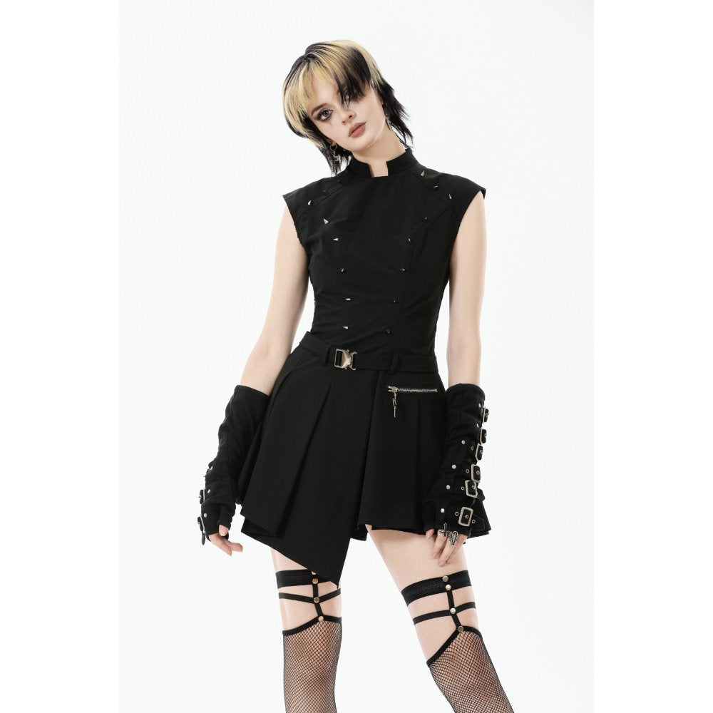 Dark in Love Cassia Buckled Pleated Dress