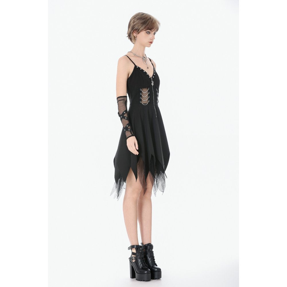 Dark in Love Punk Sleeveless Spiked Dress