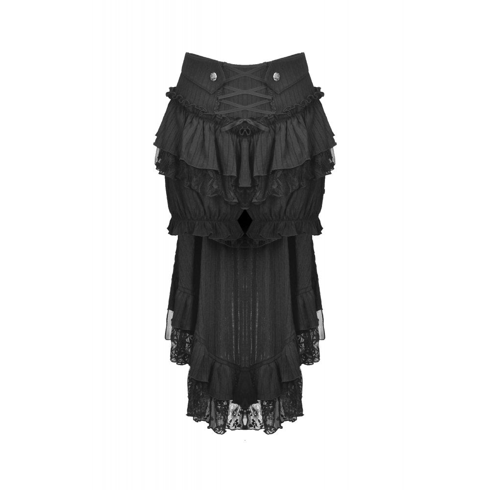 Dark in Love Cordelia Gothic High-Low Layered Skort