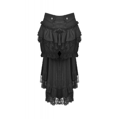 Dark in Love Cordelia Gothic High-Low Layered Skort