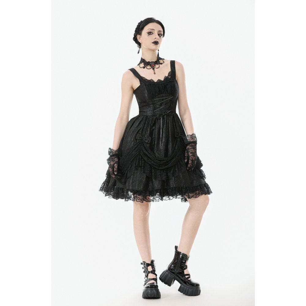 Dark in Love Shadow Lament Ruched Lolita Dress