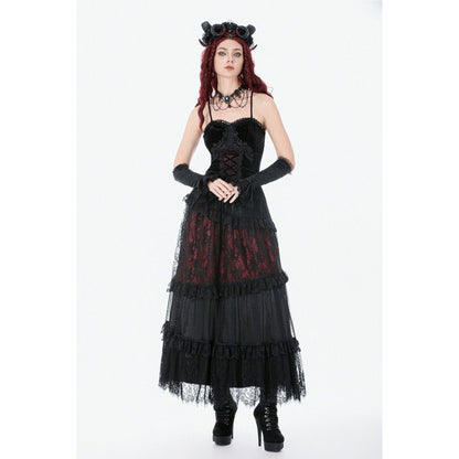 Dark in Love Dark Spliced Lace Maxi Skirt