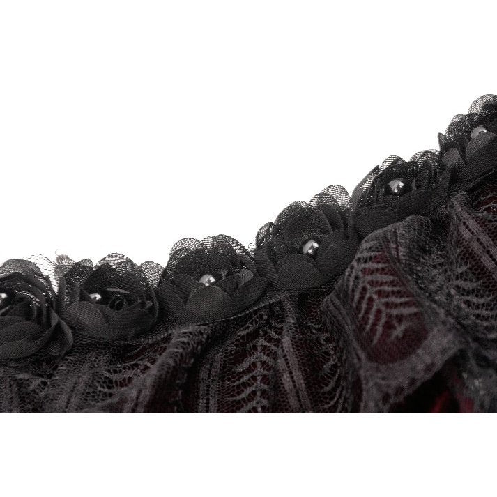 Dark in Love Isolde Velvet & Lace Puff Sleeve Bolero